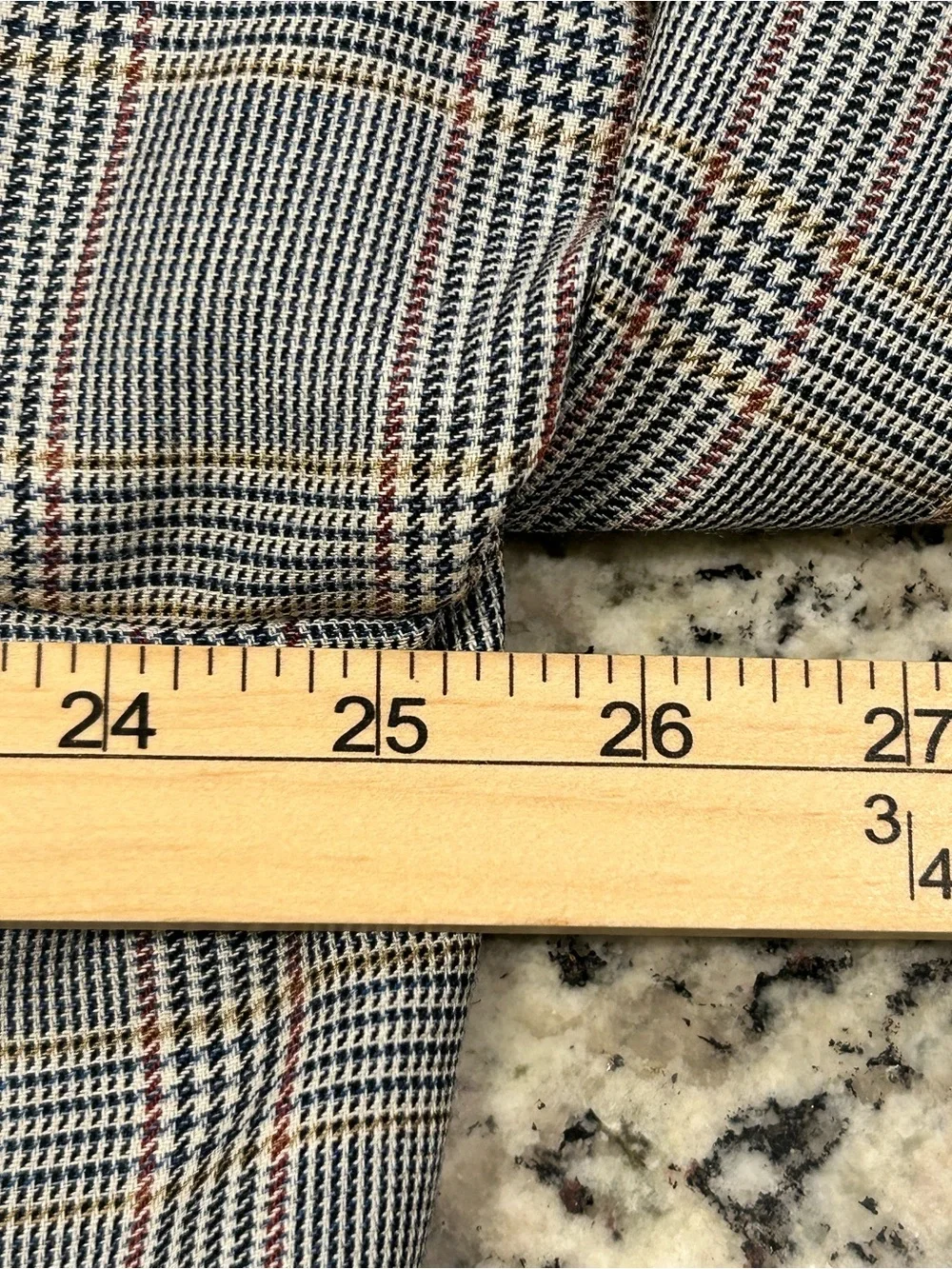Austin Reed Silk Wool Classic Blue Brown Gray Earthy Glen Plaid Men's Blazer 48L